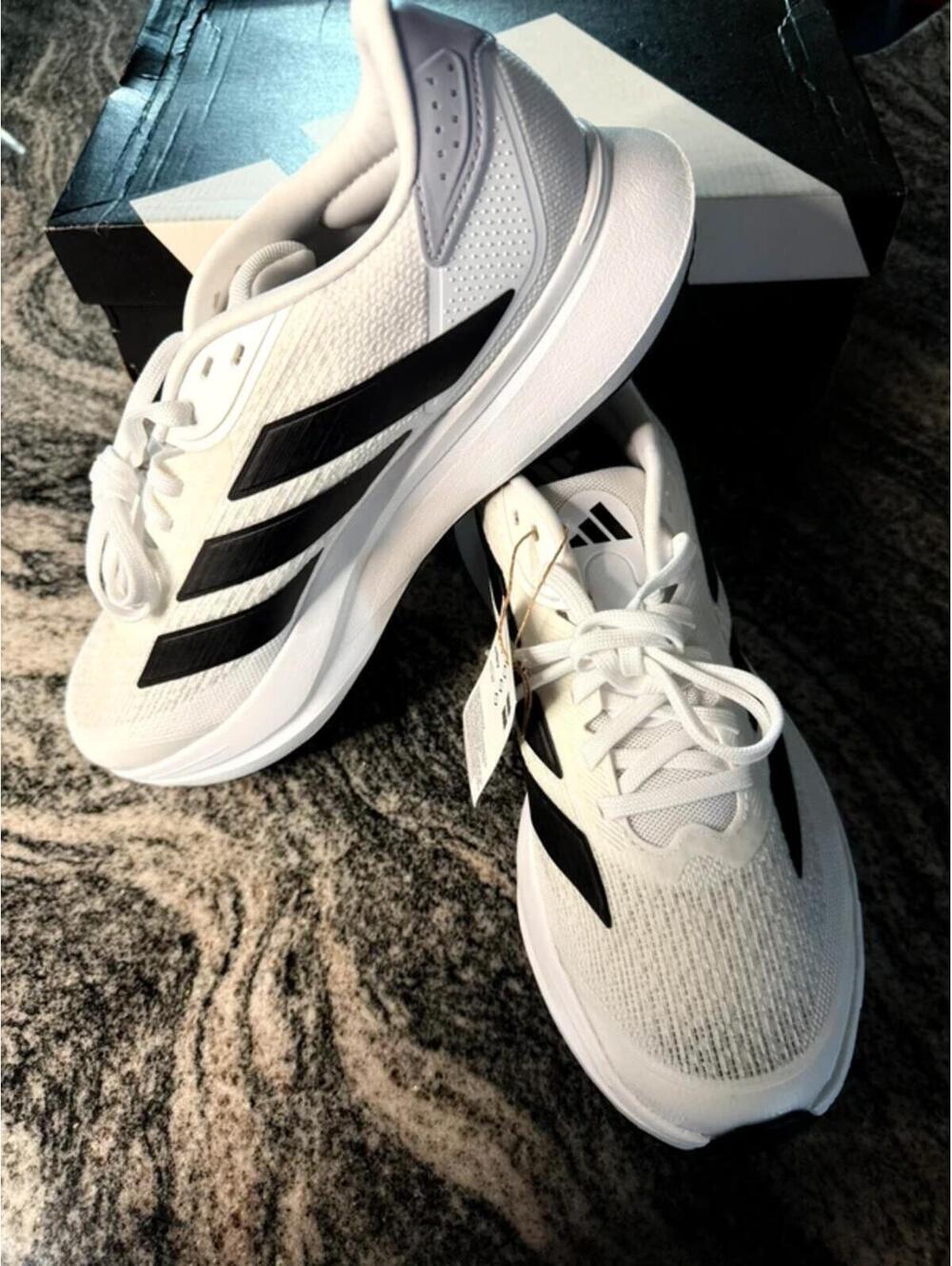 Adidas Duramo 10 Running Sneakers White Black Women’s 11 Men’s 10 NWT